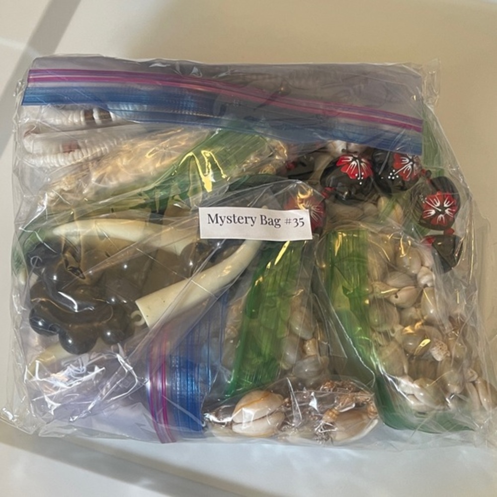 Mystery Jewelry Bag Assorted Beads and Shells Collection #35